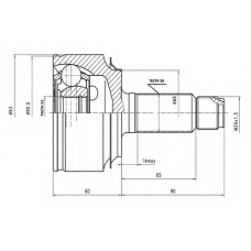 AW1510656 AYWIPARTS Шарнирный комплект, приводной вал