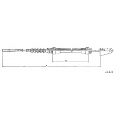 11.272 CABOR Трос, управление сцеплением