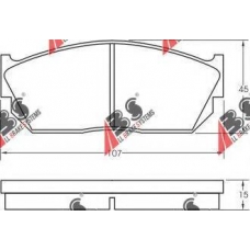 36495 ABS Комплект тормозных колодок, дисковый тормоз
