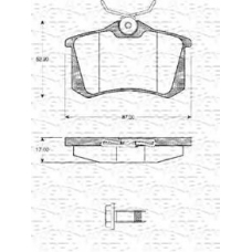 363702161022 MAGNETI MARELLI Комплект тормозных колодок, дисковый тормоз