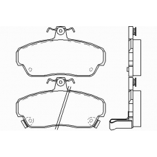 MDB1654 MINTEX Комплект тормозных колодок, дисковый тормоз