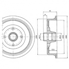 BF284 DELPHI Тормозной барабан