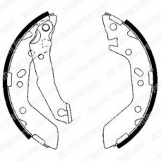 LS1909 DELPHI Комплект тормозных колодок