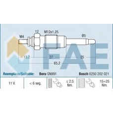 74146 FAE Свеча накаливания