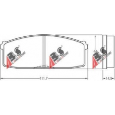 36158 ABS Комплект тормозных колодок, дисковый тормоз