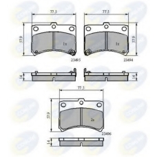 CBP3801 COMLINE Комплект тормозных колодок, дисковый тормоз