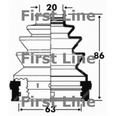 FCB2817 FIRST LINE Пыльник, приводной вал