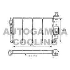100773 AUTOGAMMA Радиатор, охлаждение двигателя