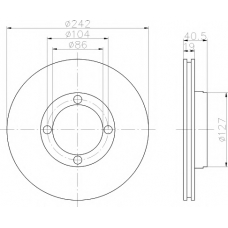 MDC845 MINTEX Тормозной диск