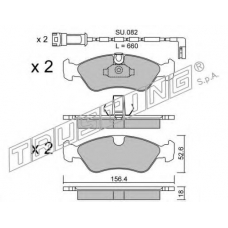 217.1W TRUSTING Комплект тормозных колодок, дисковый тормоз