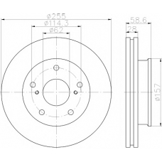 MDC2303 MINTEX Тормозной диск