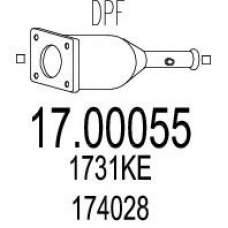 17.00055 MTS Сажевый / частичный фильтр, система выхлопа ог