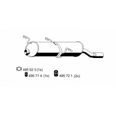 500210 ERNST Глушитель выхлопных газов конечный
