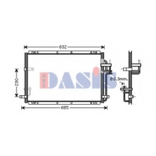 512039N AKS DASIS Конденсатор, кондиционер