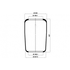 084.022-10A PE Automotive Кожух пневматической рессоры