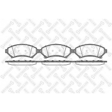 652 002B-SX STELLOX Комплект тормозных колодок, дисковый тормоз