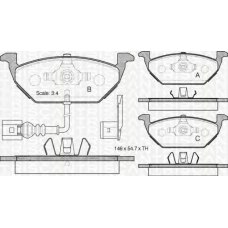 8110 29008 TRIDON Brake pads - front