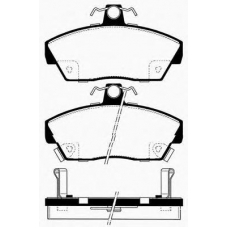 J PA-496AF JAPANPARTS Комплект тормозных колодок, дисковый тормоз