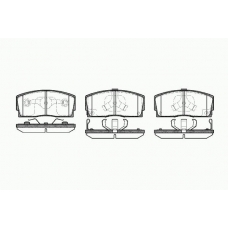 0254 12 KAWE Комплект тормозных колодок, дисковый тормоз