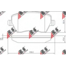 37395 OE ABS Комплект тормозных колодок, дисковый тормоз
