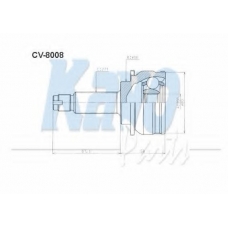 CV-8008 KAVO PARTS Шарнирный комплект, приводной вал