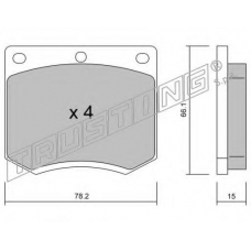 025.0 TRUSTING Комплект тормозных колодок, дисковый тормоз