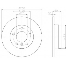 MDC623 MINTEX Тормозной диск