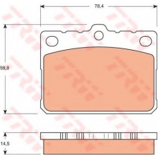 GDB7566 TRW Комплект тормозных колодок, дисковый тормоз