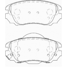 FD7411A NECTO Комплект тормозных колодок, дисковый тормоз