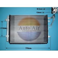 16-1096 AUTO AIR GLOUCESTER Конденсатор, кондиционер
