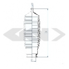 84112 SPIDAN Пыльник, рулевое управление