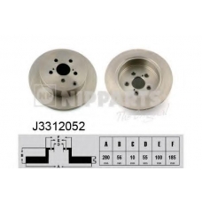 J3312052 NIPPARTS Тормозной диск