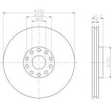 MDC1393 MINTEX Тормозной диск