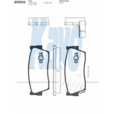 BP-8505 KAVO PARTS Комплект тормозных колодок, дисковый тормоз