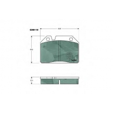 GDB119 TRW Комплект тормозных колодок, дисковый тормоз