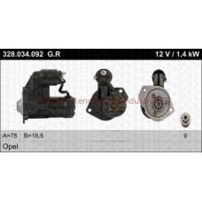 22-328-034-092 TRISCAN Стартер