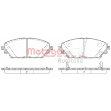 1569.02 METZGER Комплект тормозных колодок, дисковый тормоз