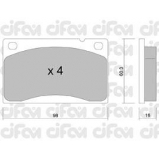 822-006-0 CIFAM Комплект тормозных колодок, дисковый тормоз