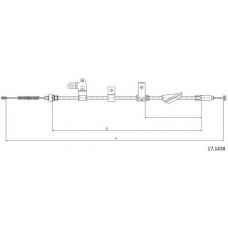 17.1438 CABOR Трос, стояночная тормозная система