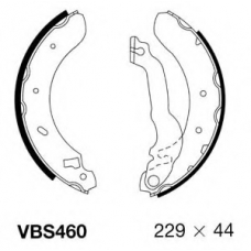 VBS460 MOTAQUIP Комплект тормозных колодок