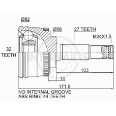OJ-0169 InterParts Шарнирный комплект, приводной вал