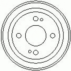 7D0076 KAWE Тормозной барабан
