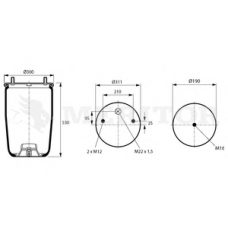 MLF8040 MERITOR Кожух пневматической рессоры