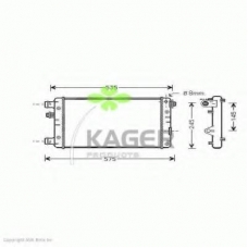 31-0436 KAGER Радиатор, охлаждение двигателя