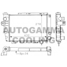 100822 AUTOGAMMA Радиатор, охлаждение двигателя