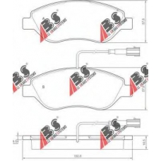 37281 OE ABS Комплект тормозных колодок, дисковый тормоз