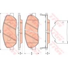GDB3483 TRW Комплект тормозных колодок, дисковый тормоз