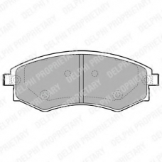 LP1928 DELPHI Комплект тормозных колодок, дисковый тормоз