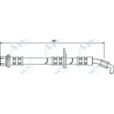 HOS3075 APEC Тормозной шланг