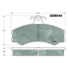 GDB846 TRW Комплект тормозных колодок, дисковый тормоз